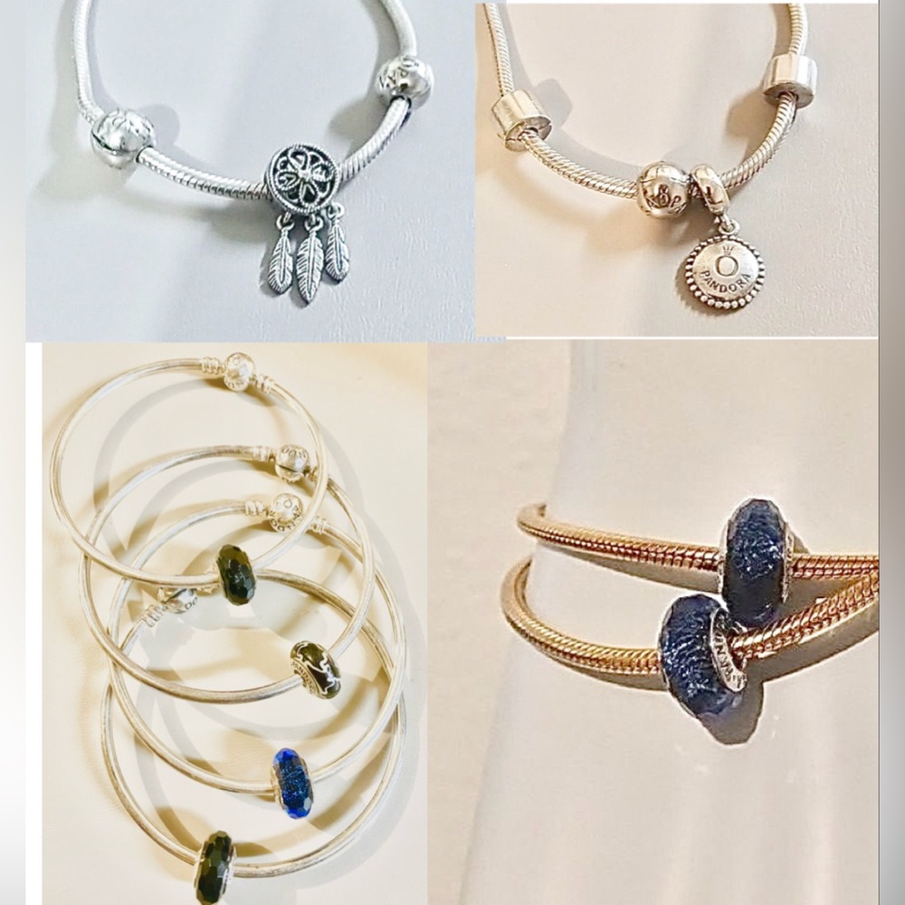 8 bracelets and 13 charms! Super discounted bundle Pandora Jewelry, Size 21cm